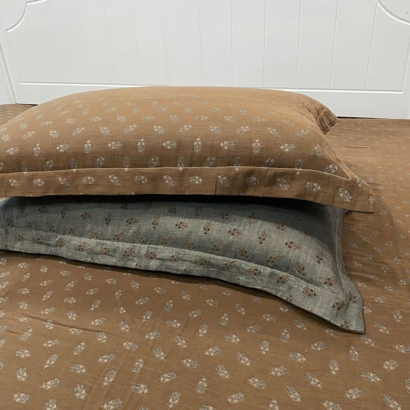 Retro Floral Cotton Reversible Sheet Bedspread - image 5