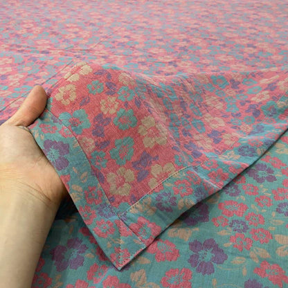 Pastoral Floral Cotton Reversible Sheet Bedspread - image 6
