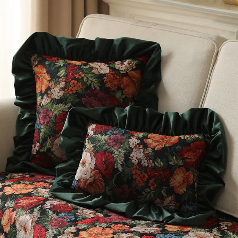 Country Style Floral Ruffled Throw Pillow - image 14