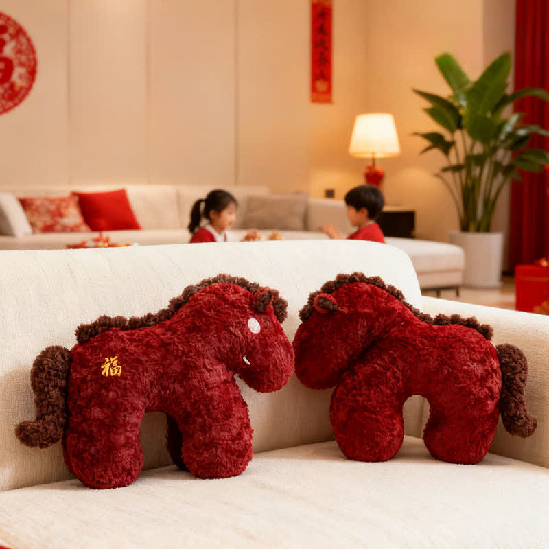 2026 Year of the Horse Mascot Plush Cushion - image 0