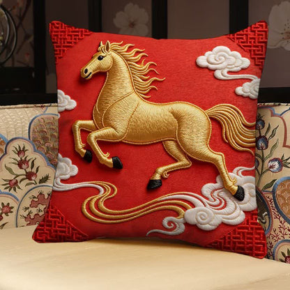 3D Effect Horse Decorative Pillow Cover - image 7