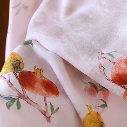 Oriental Style Pomegranate Short Sleeve Nightgown - image 9