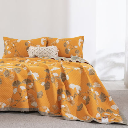 Ginkgo Leaf Organic Cotton Reversible Quilt - image 53