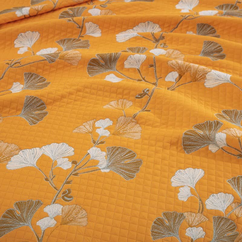Ginkgo Leaf Organic Cotton Reversible Quilt - image 59