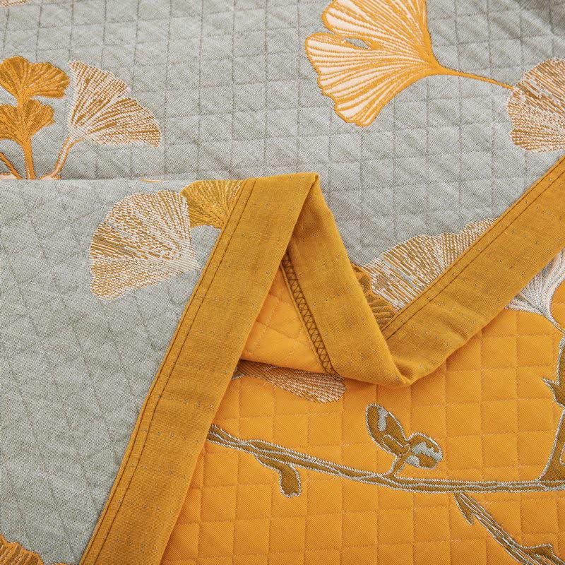Ginkgo Leaf Organic Cotton Reversible Quilt - image 70
