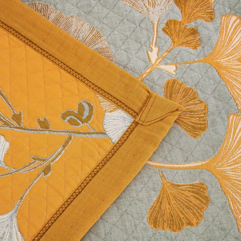 Ginkgo Leaf Organic Cotton Reversible Quilt - image 69