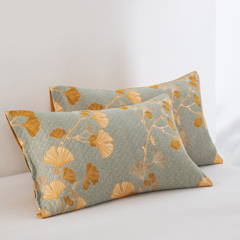 Ginkgo Leaf Organic Cotton Reversible Quilt - image 68