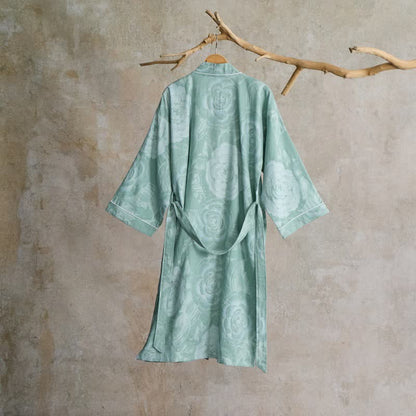 Luxurious Peony Pure Cotton Kimono Robe - image 2