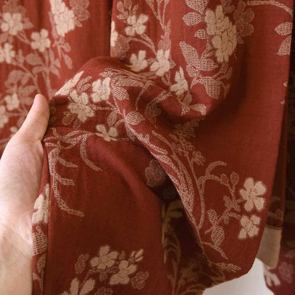 Plum Blossom Jacquard Cotton Gauze Pajamas - image 12