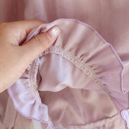 Solid Color Ruffled Tank Pajama Set - image 12
