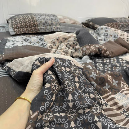 Vintage Patchwork Cotton Double Gauze Bedding - image 1