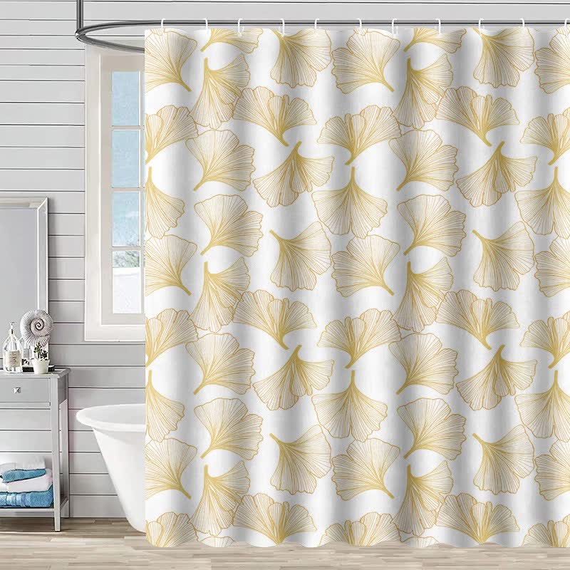 Ginkgo Botanical Print Shower Curtain - White - 90"W x 71"L - image 4