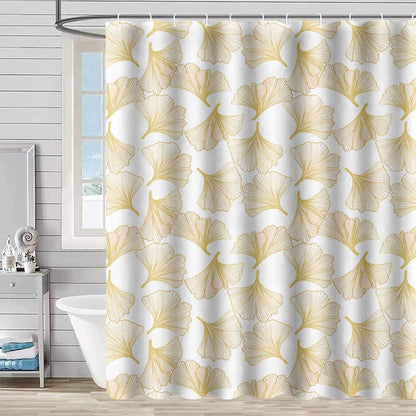 Ginkgo Botanical Print Shower Curtain - White - 90"W x 71"L - image 4