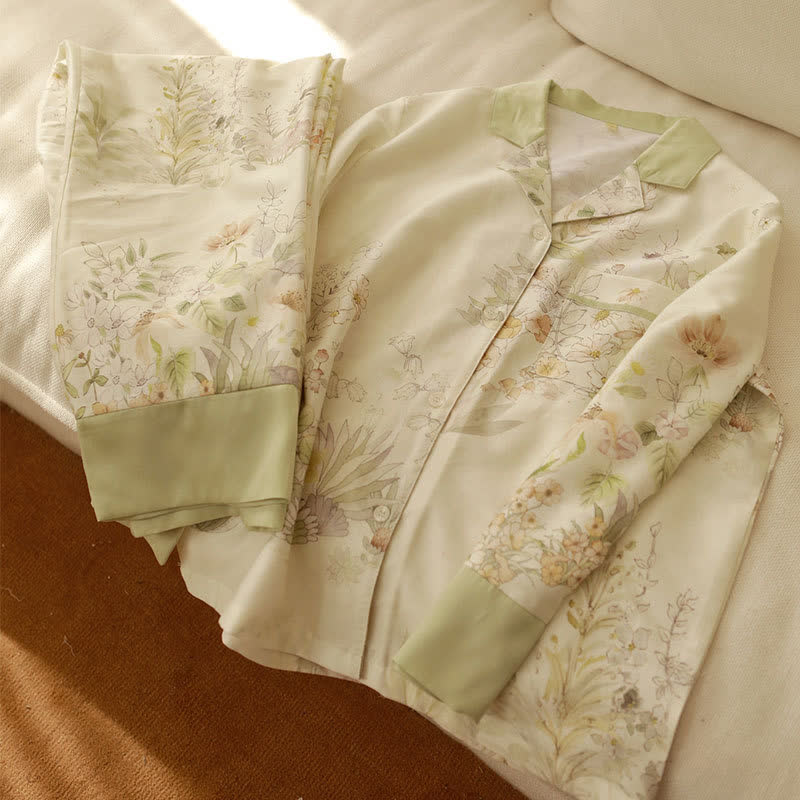 Pastoral Floral Long Sleeve Loungewear Set - image 9