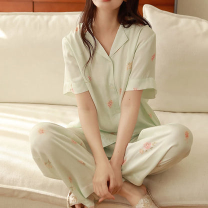 Fresh Green Floral Pajama Set - image 20
