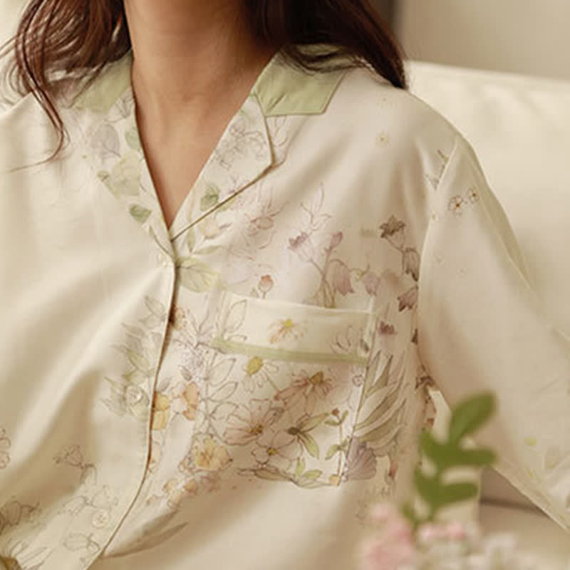 Pastoral Floral Long Sleeve Loungewear Set - image 7