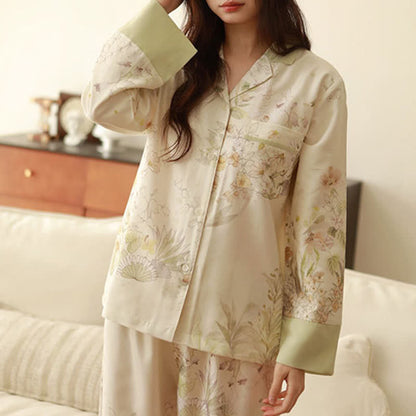Pastoral Floral Long Sleeve Loungewear Set - image 5