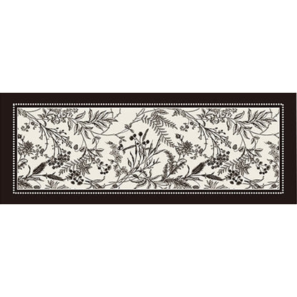 Vintage Elegant Floral Floor Rug - Black - 39" x 79" - image 9