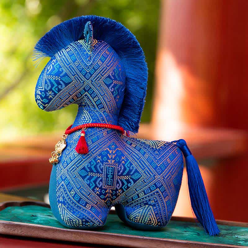 Heritage Style Artisan Horse Plushie - Blue - 2PCS - 12"H - image 11