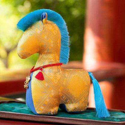 Heritage Style Artisan Horse Plushie - Yellow - 2PCS - 12"H - image 10