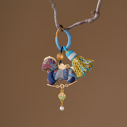 Oriental Horse Tassel Hanging Ornament - Blue - 3PCS - 1.83"W x 1.97"L - image 9