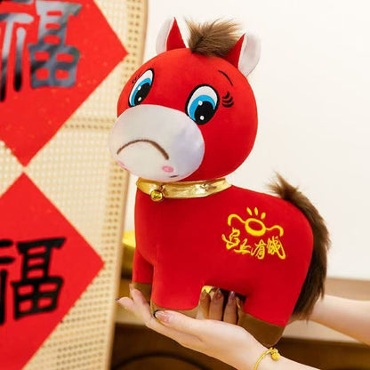 Chinese New Year Lucky Horse Plush Toy - Crying Pony - 2PCS - 10"H - image 5