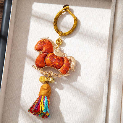 Handmade Oriental Horse Decorative Hanging Ornament - Orange - 2PCS - 1.97"W x 5.79"L - image 11