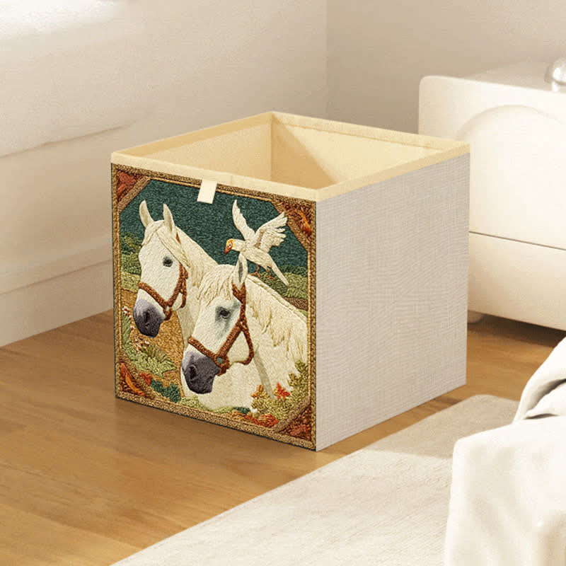 Vintage Horse & Bird Foldable Storage Bag - image 1