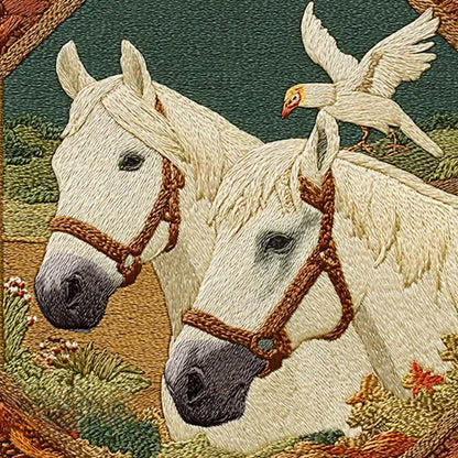 Vintage Horse & Bird Foldable Storage Bag - image 3