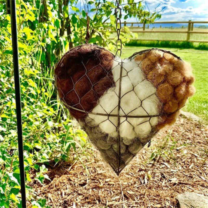 Handmade Bird Nesting Heart Hanging Ornament - image 1