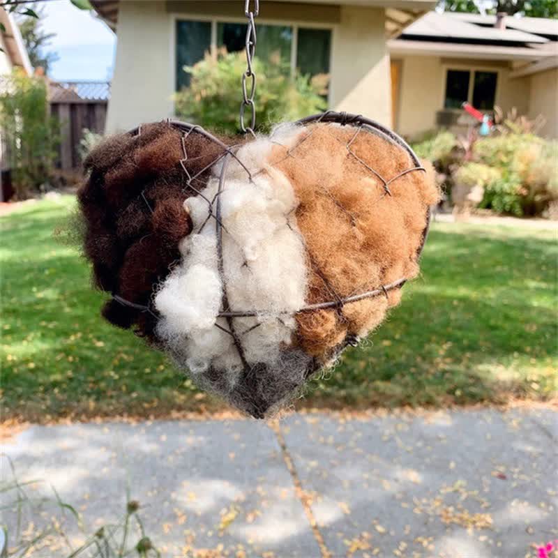 Handmade Bird Nesting Heart Hanging Ornament - image 8