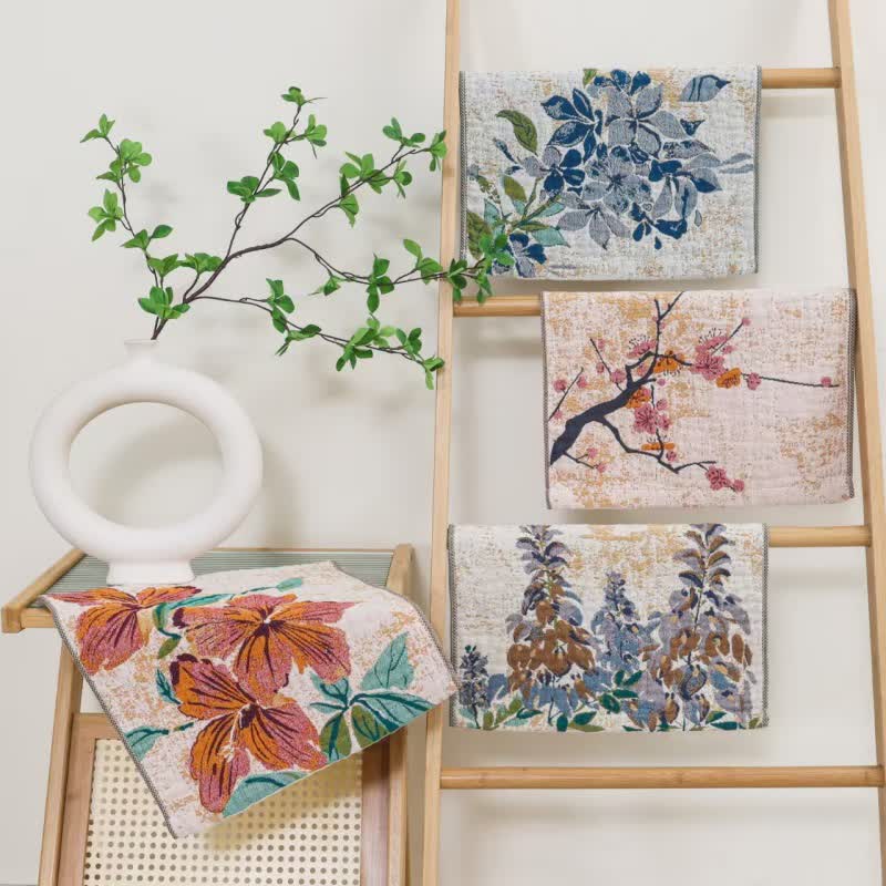 Country Floral Cotton Gauze Kitchen Towel - image 0