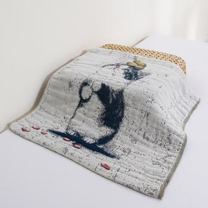 Country Cat & Fruits Cotton Gauze Kitchen Towel - image 5