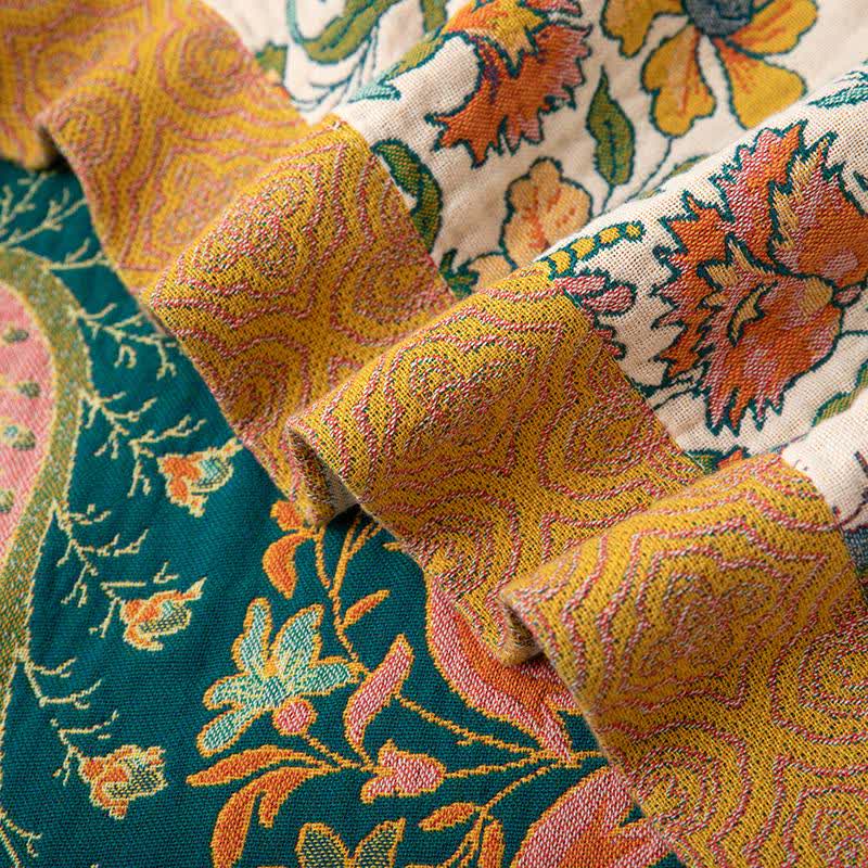 Reversible Paisley & Floral Cotton Gauze Blanket - image 5