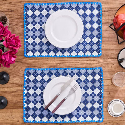 Diamond Check Jacquard Fabric Placemat(4PCS) - image 7