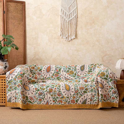Reversible Paisley & Floral Cotton Gauze Blanket - image 1