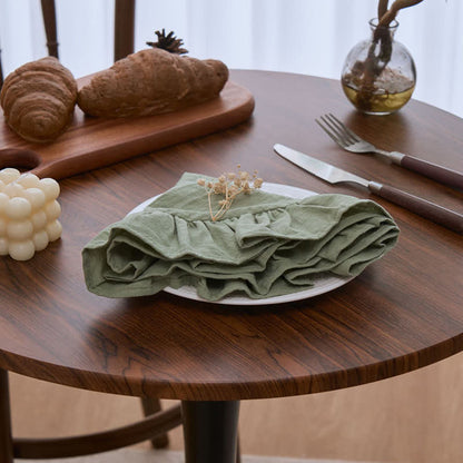 Minimalist Solid Color Ruffled Edge Placemat(4PCS) - image 20