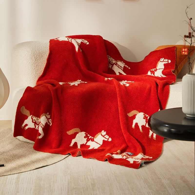 Year of the Horse Fleece Throw Blanket - image 4