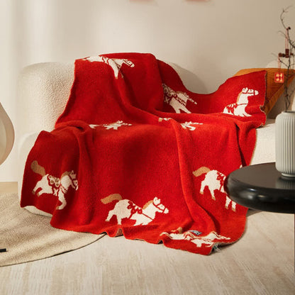Year of the Horse Fleece Throw Blanket - image 4