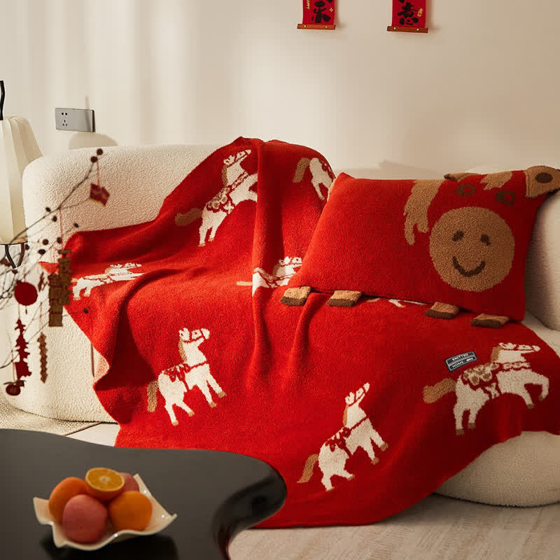 Year of the Horse Fleece Throw Blanket - image 3