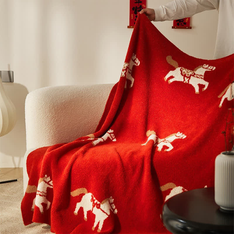 Year of the Horse Fleece Throw Blanket - image 5