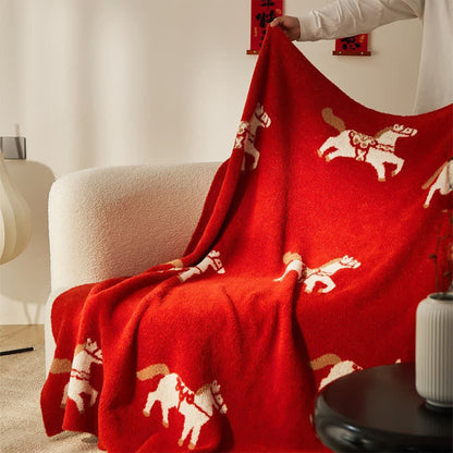 Year of the Horse Fleece Throw Blanket - image 5