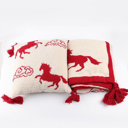 2026 Year of the Horse Celebration Collection - Blanket with One Pillow - image 3