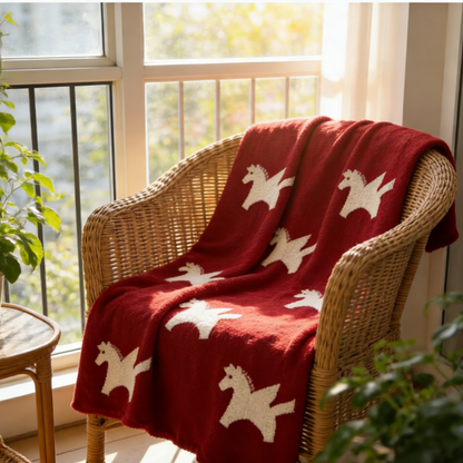 White Pegasus Motif Fleece Blanket - image 2