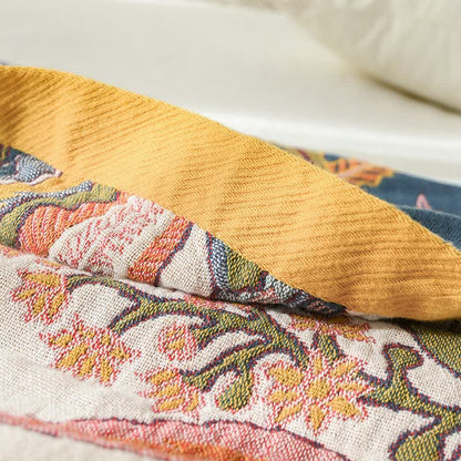 Dreamy Rainforest Cotton Gauze Reversible Quilt - image 4