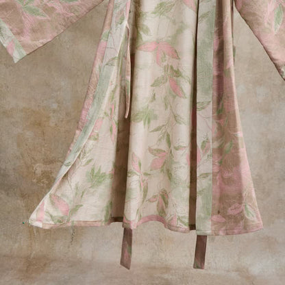 Natural Leaf Cotton Gauze Kimono Robe - image 23