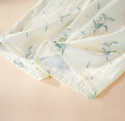 Bellflower Floral Cotton Gauze Pajama Set - image 8