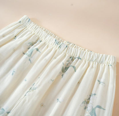 Bellflower Floral Cotton Gauze Pajama Set - image 7