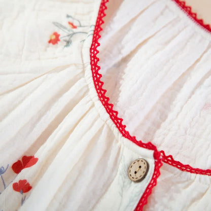 Country Floral Cotton Gauze Pajama Set - image 3
