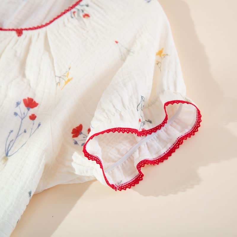 Country Floral Cotton Gauze Pajama Set - image 2